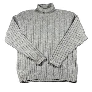 Banana Republic Men Sweater Vintage Y2K Turtleneck Fisherman Wool Silk XL L234